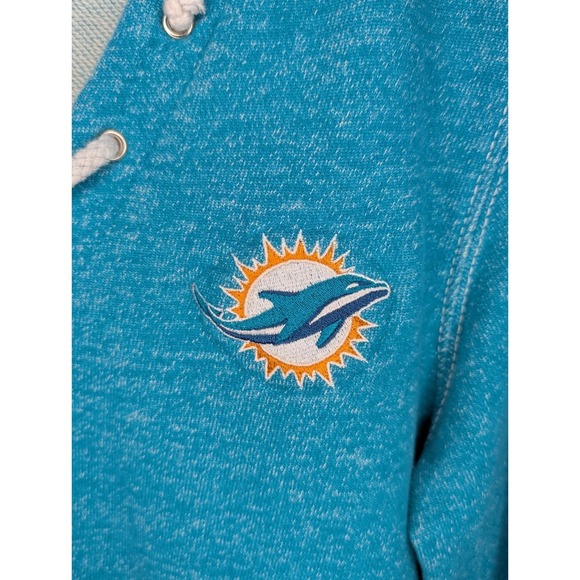 Antigua Miami Dolphins NFL Sweatshirt Women's Large Lace Up Pullover Cotton EUC - Picture 5 of 9